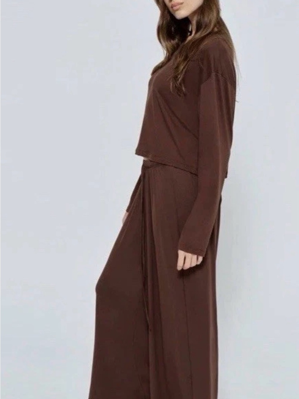 NWT The Cloud Women's Maternity “Bumpsuit”Set in Chocolate Brown. Medium - Picture 3 of 3
